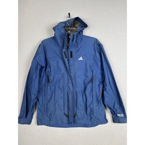 EMS Jacket Womens Small Blue Gore-Tex Paclite Hooded Waterproof Rain Coat Shell
